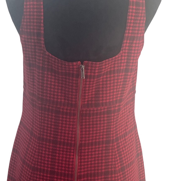 ANTHROPOLOGIE, SZ 8, RED/BLACK, SLEEVELESS, ZIP UP DRESS. NWT - Picture 4 of 11